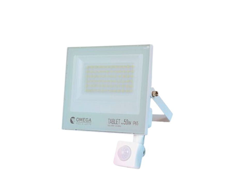 פנס הצפה דק | לבן | חיישן תנועה | 50V