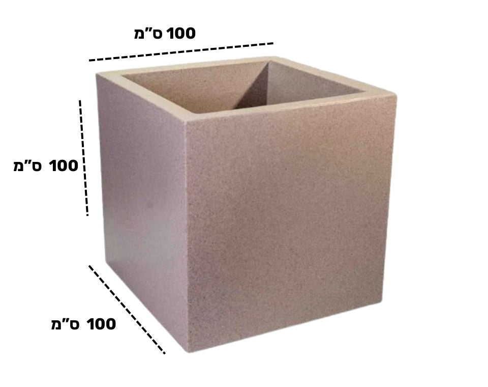 כד רוטו ריבועי | גרניט | 100X100X100 ס''מ