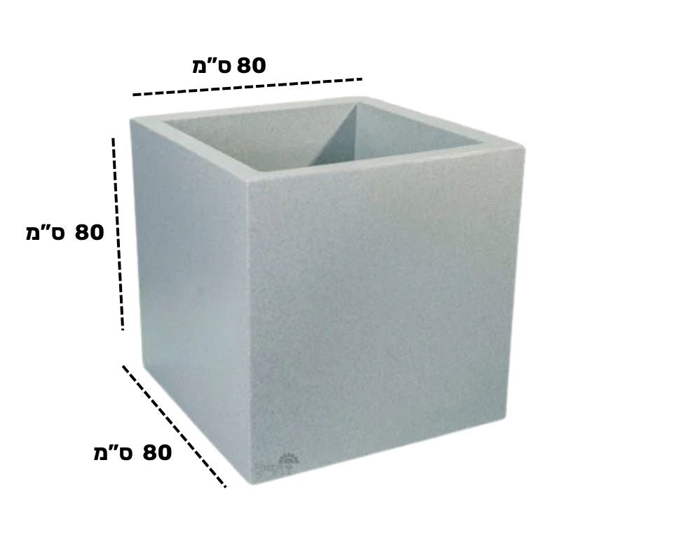 כד רוטו ריבועי | בטון | 80X80X80
