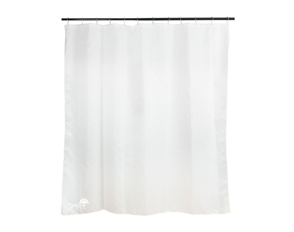 וילון אמבטיה מבד קלאסי | מידות 120X180 | לבן