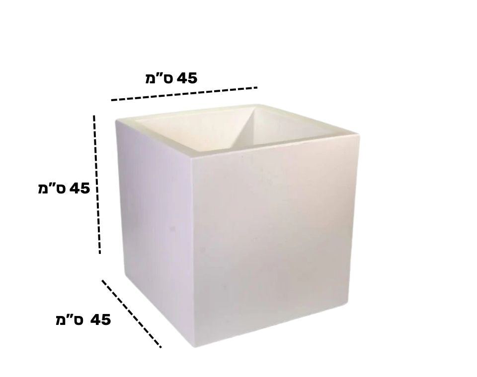 כד רוטו ריבועי | לבן | 45X45X45 ס''מ