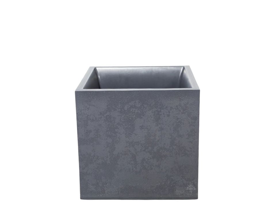 אדנית דמוי בטון | מידות 29.5X29.5X29.5 | אפור כהה