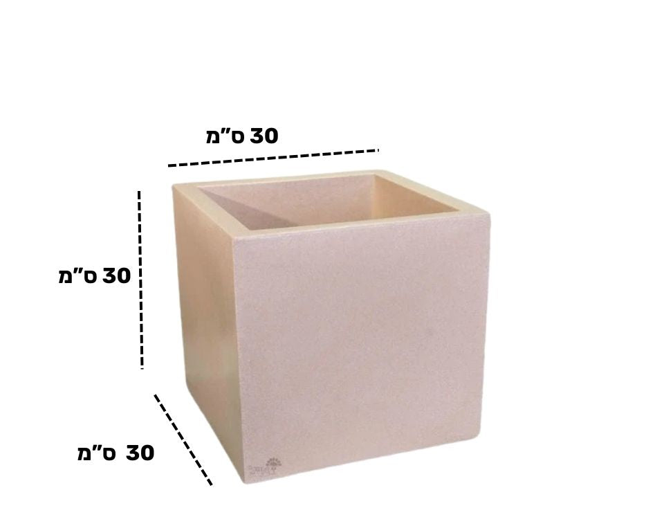כד רוטו ריבועי | אבן | 30X30X30 ס''מ