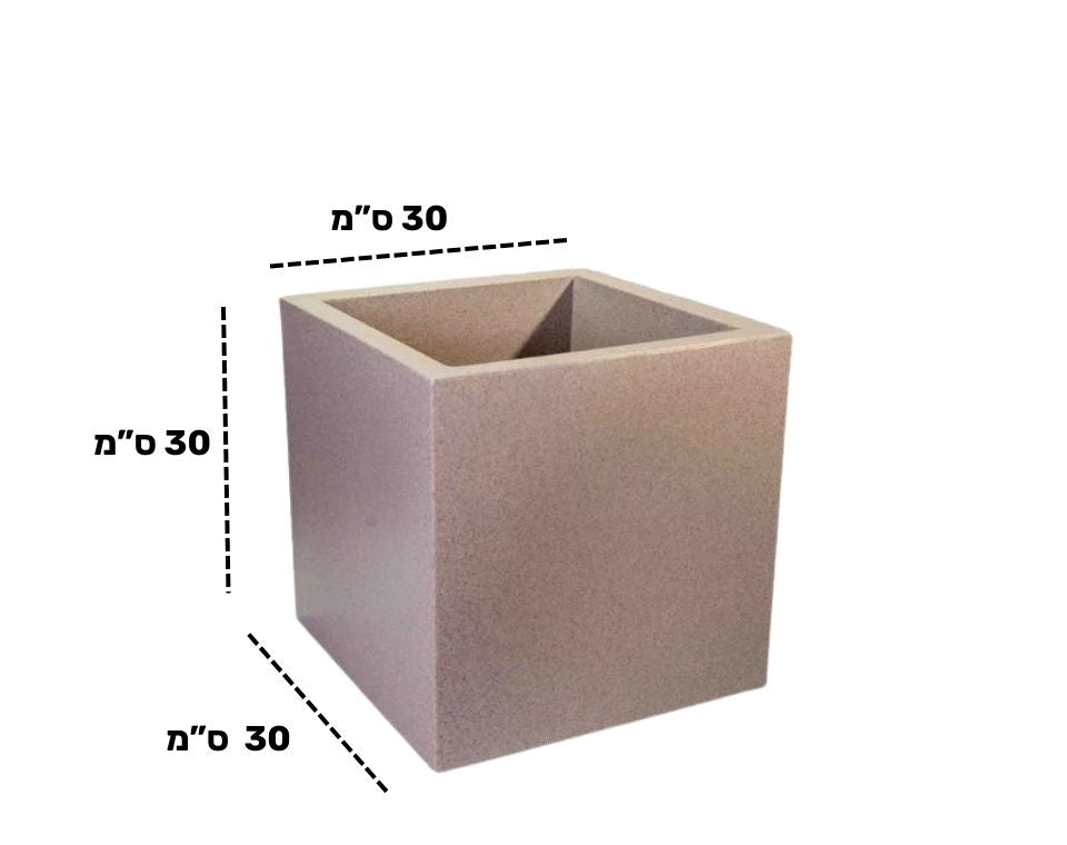 כד רוטו ריבועי | גרניט | 30X30X30 ס''מ