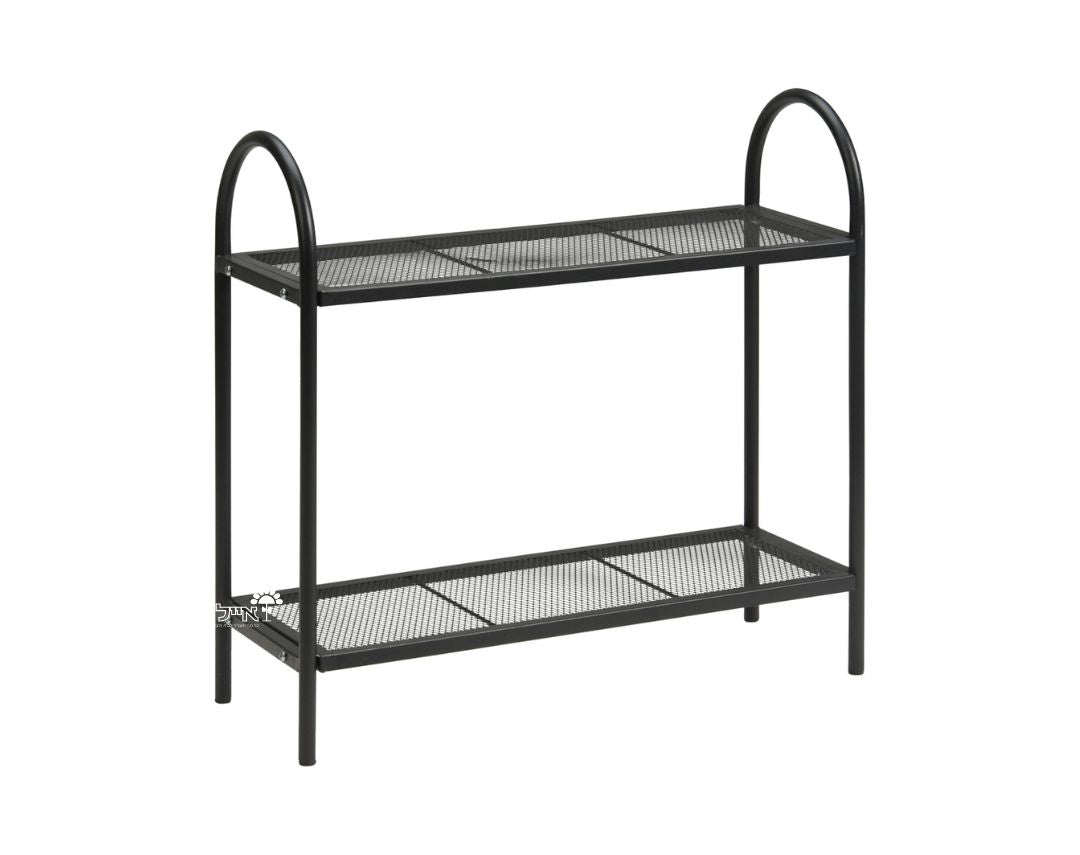 מעמד ברזל לעציצים | 2 קומות | דגם 99001230 | 58X60 | שחור