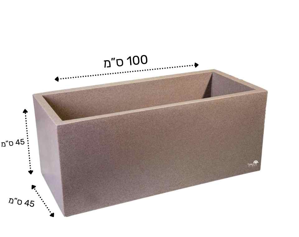 אדנית רוטו מלבני | גרניט | 100X45X45