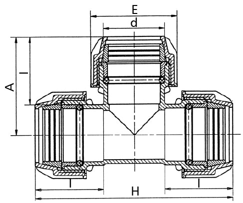 הסתעפות 90 מעלות 50 מ״מ | סדרת סילבר