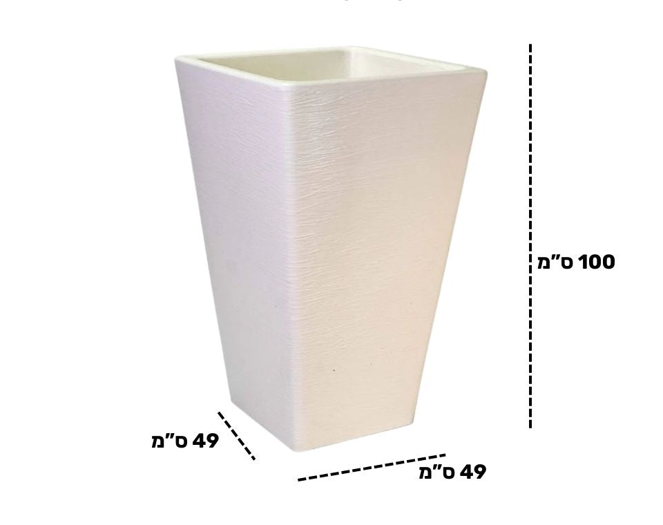 כד יסמין | 49X49X100 | לבן
