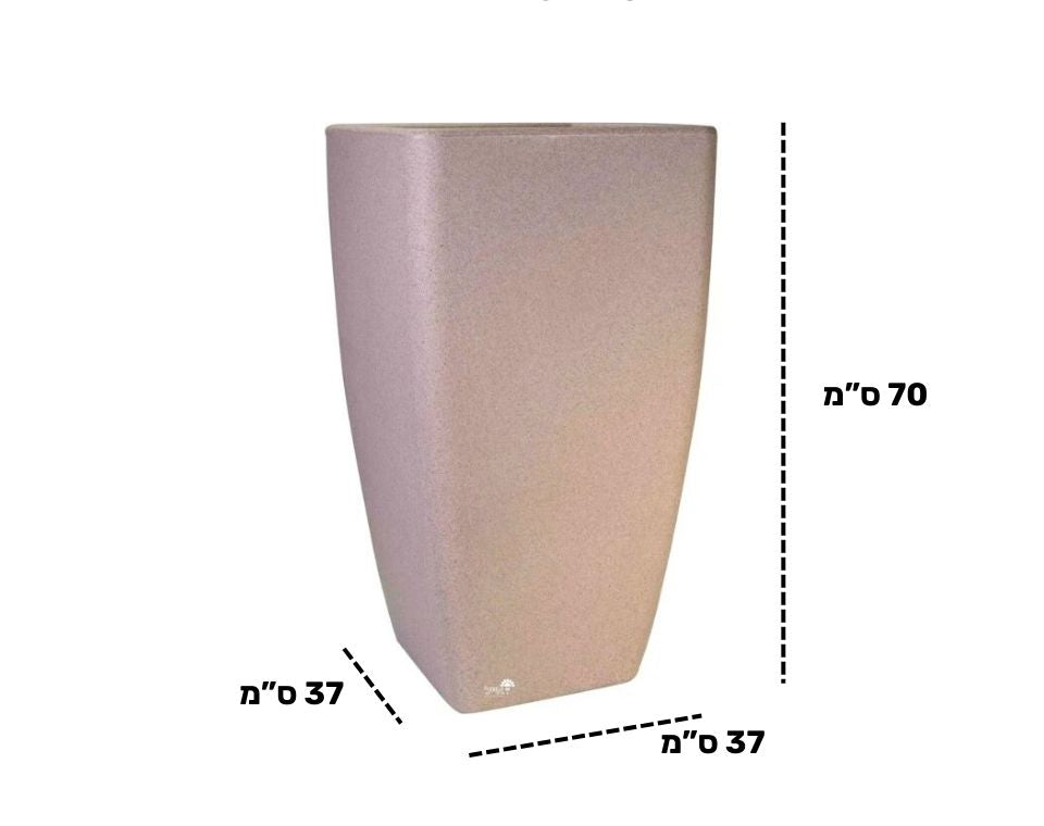 כד מרובע חלק  | 37X37X70 | גרניט