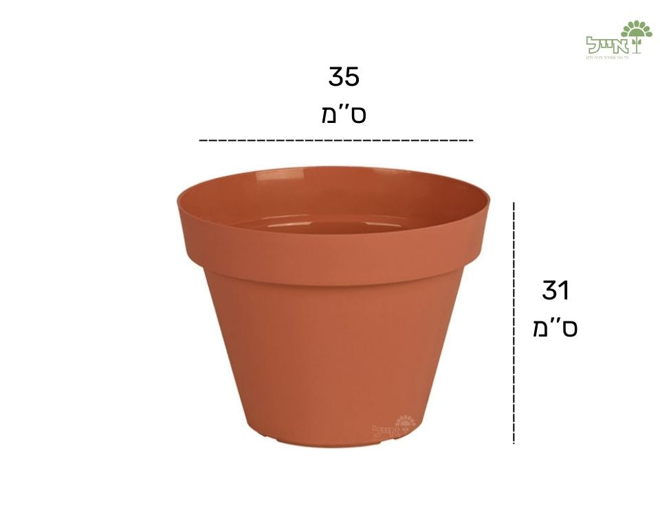 עציץ אביב | טרקוטה | קוטר 35 ס"מ