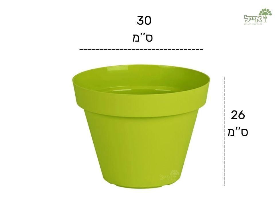 עציץ אביב | ירוק ליים | קוטר 30 ס"מ - משתלת אייל