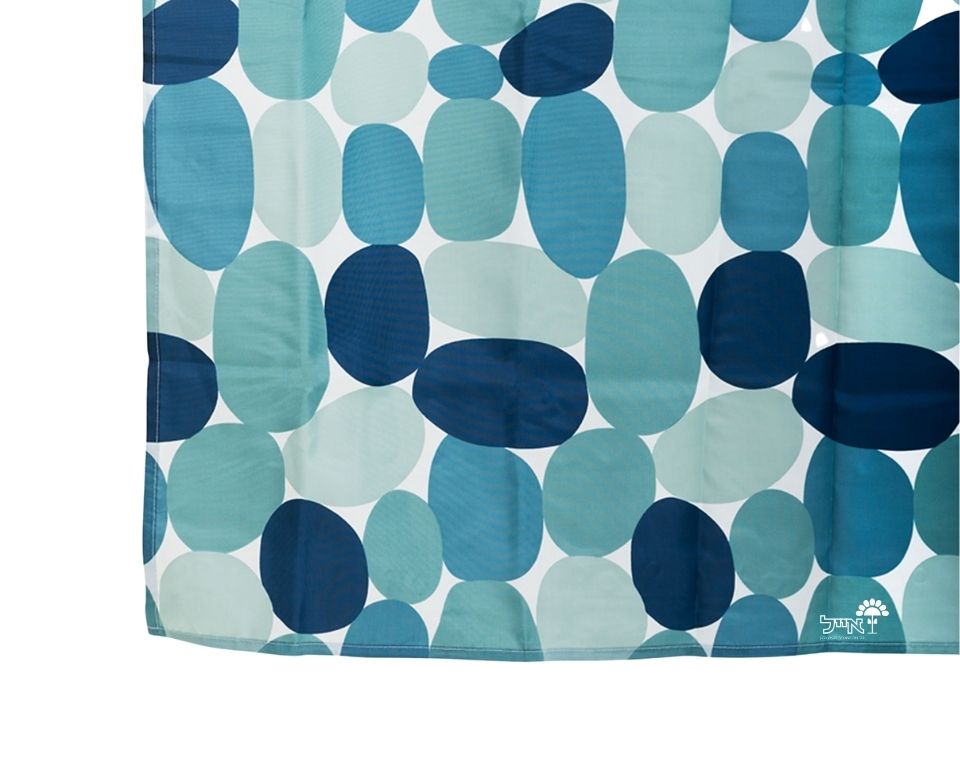 וילון אמבטיה חלוקי נחל | מידות 180X180