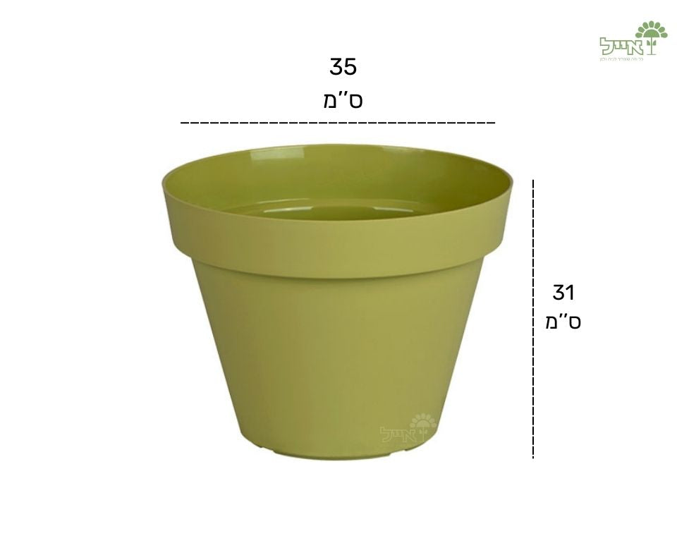 עציץ אביב | ירוק זית | קוטר 35 ס"מ