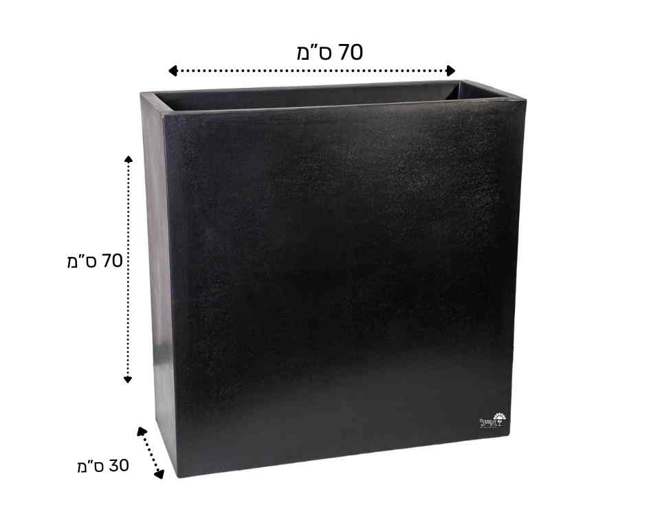 אדנית רוטו רחב גבוה | שחור | 70X30X70