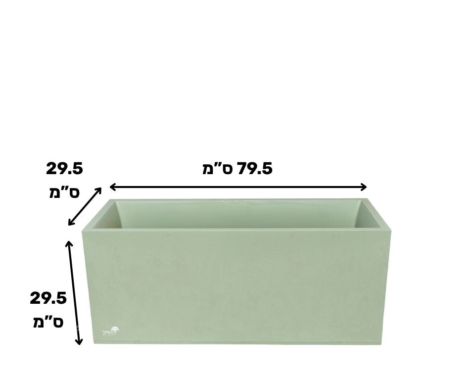 אדנית בטון | 79.5X29.5X29.5 | ירוק מרווה של EDA – מבט מקרוב על הפרטים