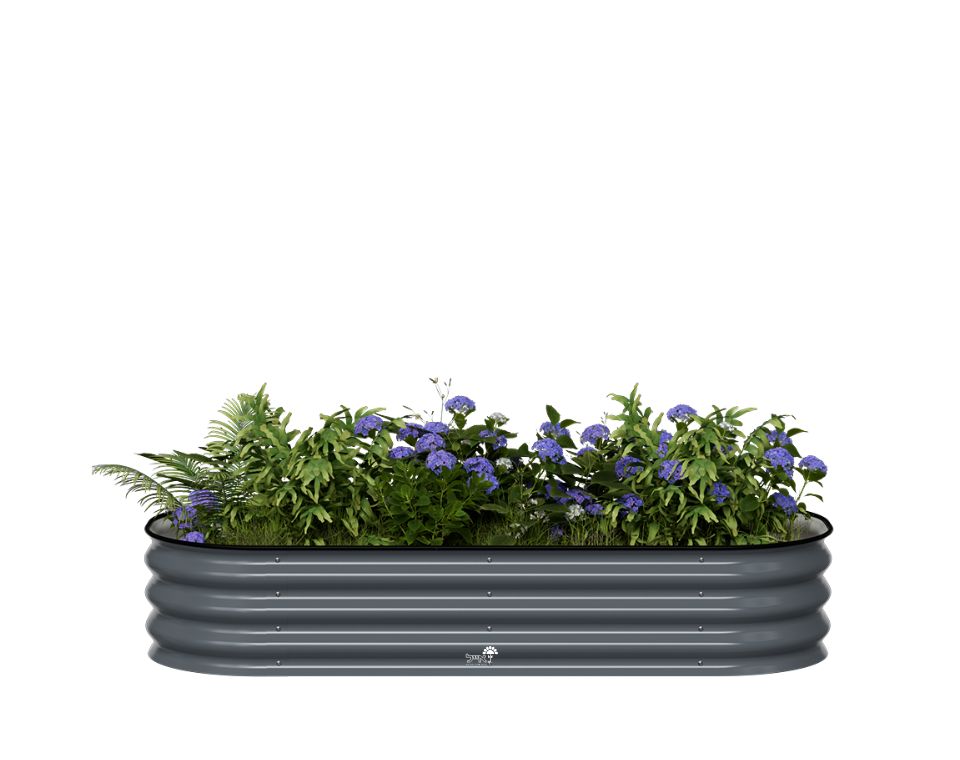 אדנית מתכת מוגבהת מודולרית | 2 מידות שונות להרכבה | אפור | גובה 28 ס"מ