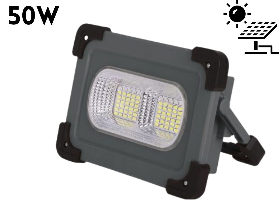 זרקור נטען 50W סולארי | דגם נייד