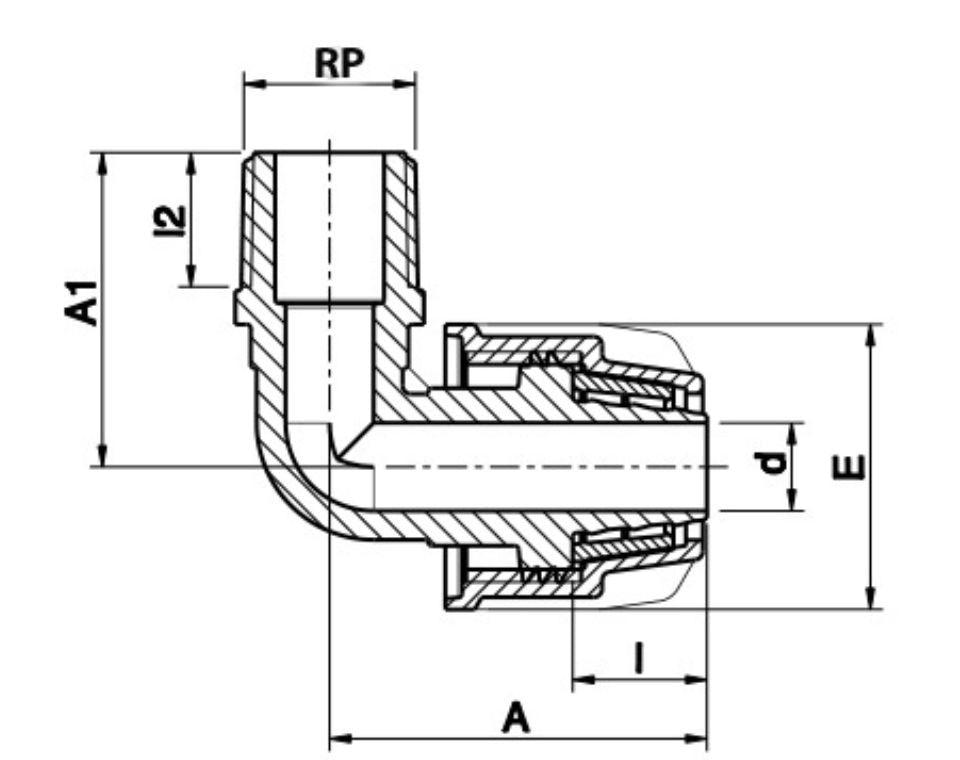 זווית הברגה חיצונית 16 מ״מ | סדרה חומה - משתלת אייל