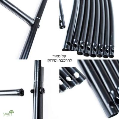 קשת ברזל לטיפוס צמחים | 220X180 | דגם סביון | שחור