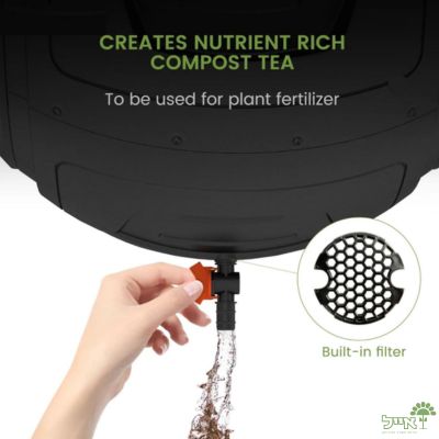 קומפוסטר ביתי עגול למחזור ולדישון | 130 ליטר