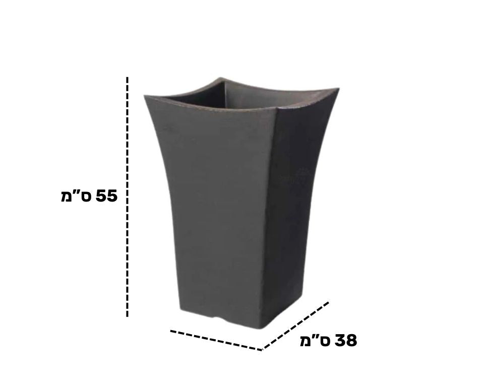 כד רויאל קוני | גובה הכד 55 ס"מ רוחב 38 ס"מ | שחור