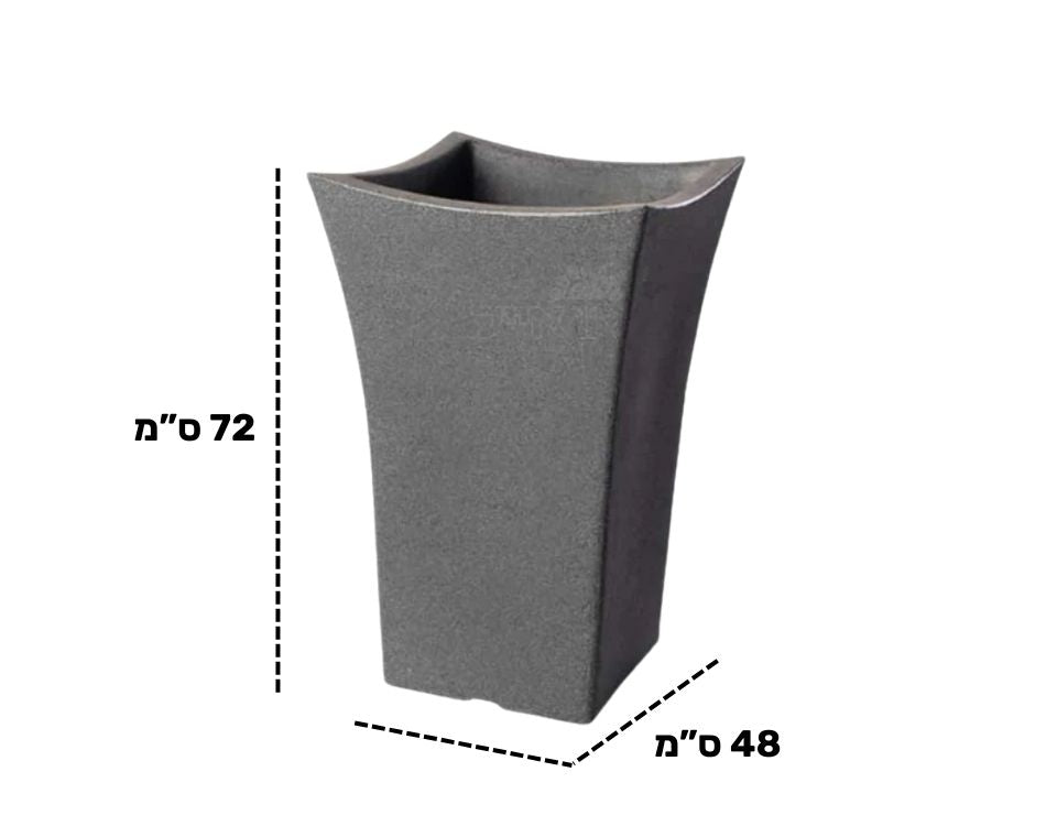 כד רויאל קוני | גובה הכד 72 ס"מ רוחב 48 ס"מ | אפור