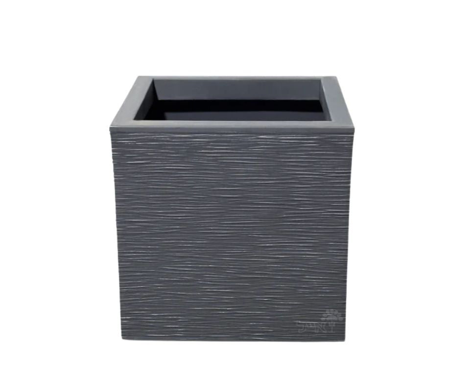 אדנית פסים | מידות 49.5X49.5X49.5 | אפור כהה