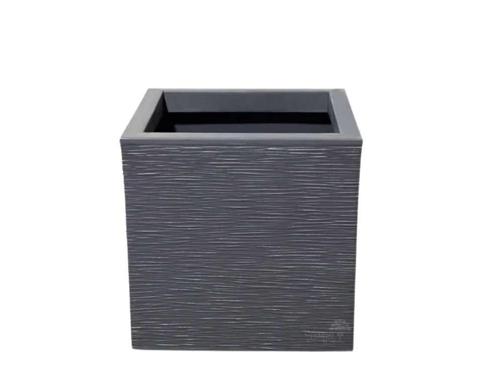 אדנית פסים | מידות 39.5X39.5X39.5 | אפור כהה