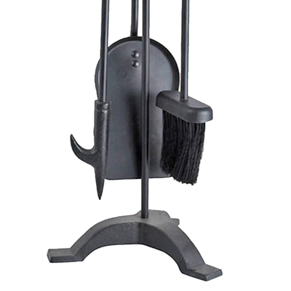 סט כלים ברזלי רב-שימושי למדורות ותנורי עצים לחימום  | שחור