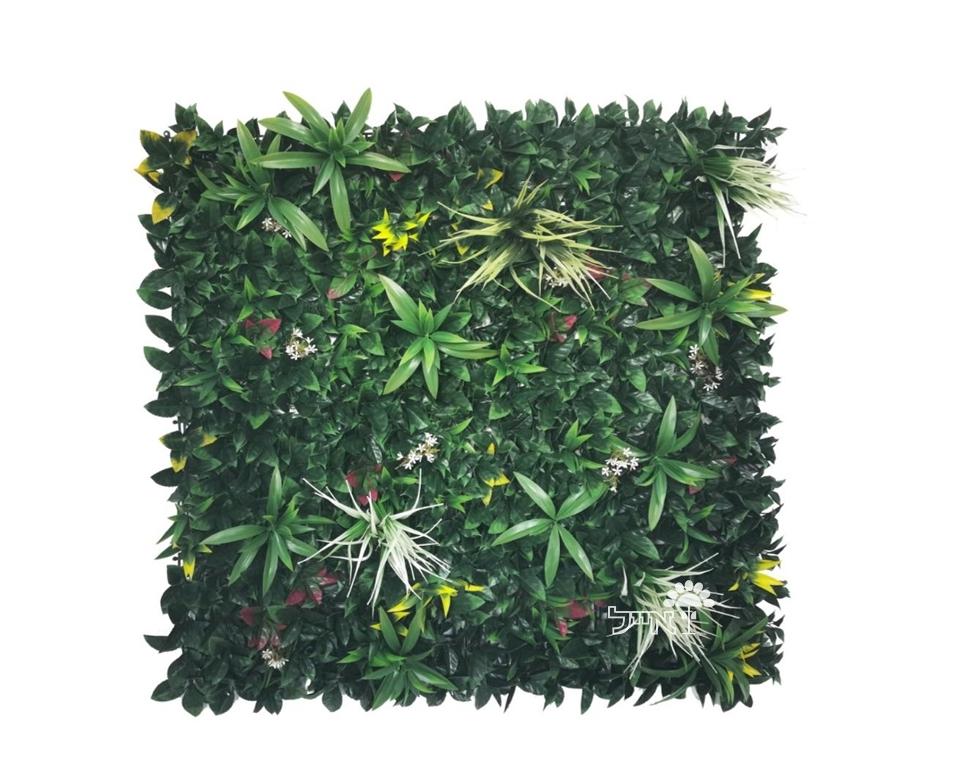 קיר ירוק מתכוונן - עלה משולב לבן ורוד | 50/50 ס״מ