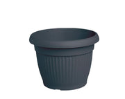 עציץ דמוי חרס פסים | פחם | קוטר 55 ס"מ | 60 ליטר