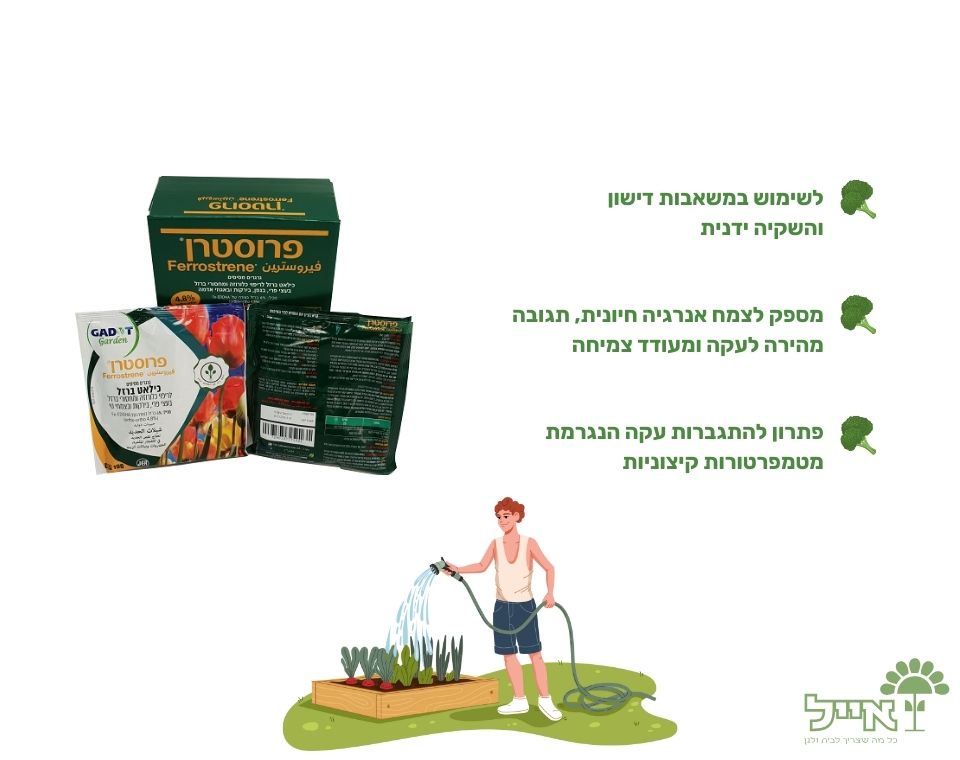 פרוסטרן - כלאט ברזל | דשן לשיפור בריאות צמחים | 100 גרם