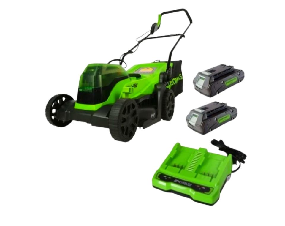 מכסחת דשא 36 ס"מ 48V (2X24V) | 2 סוללות 2Ah | מטען Dual Port 2 Ah