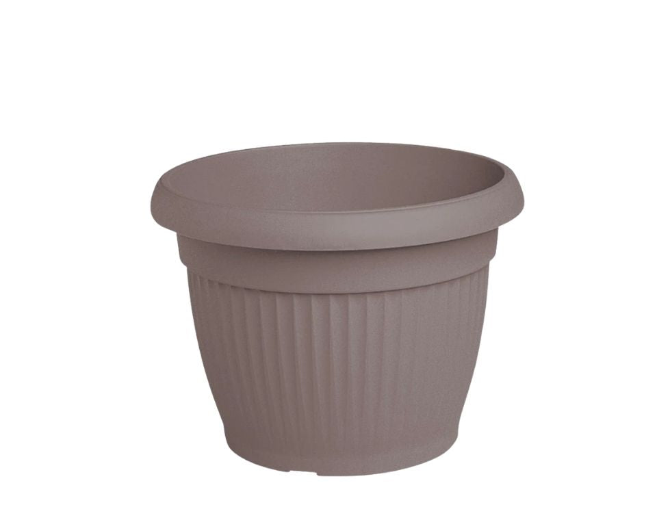 עציץ דמוי חרס פסים | חאקי | קוטר 55 ס"מ | 60 ליטר