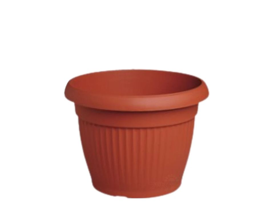 עציץ דמוי חרס פסים| טרקוטה | קוטר 35 ס"מ | 15 ליטר