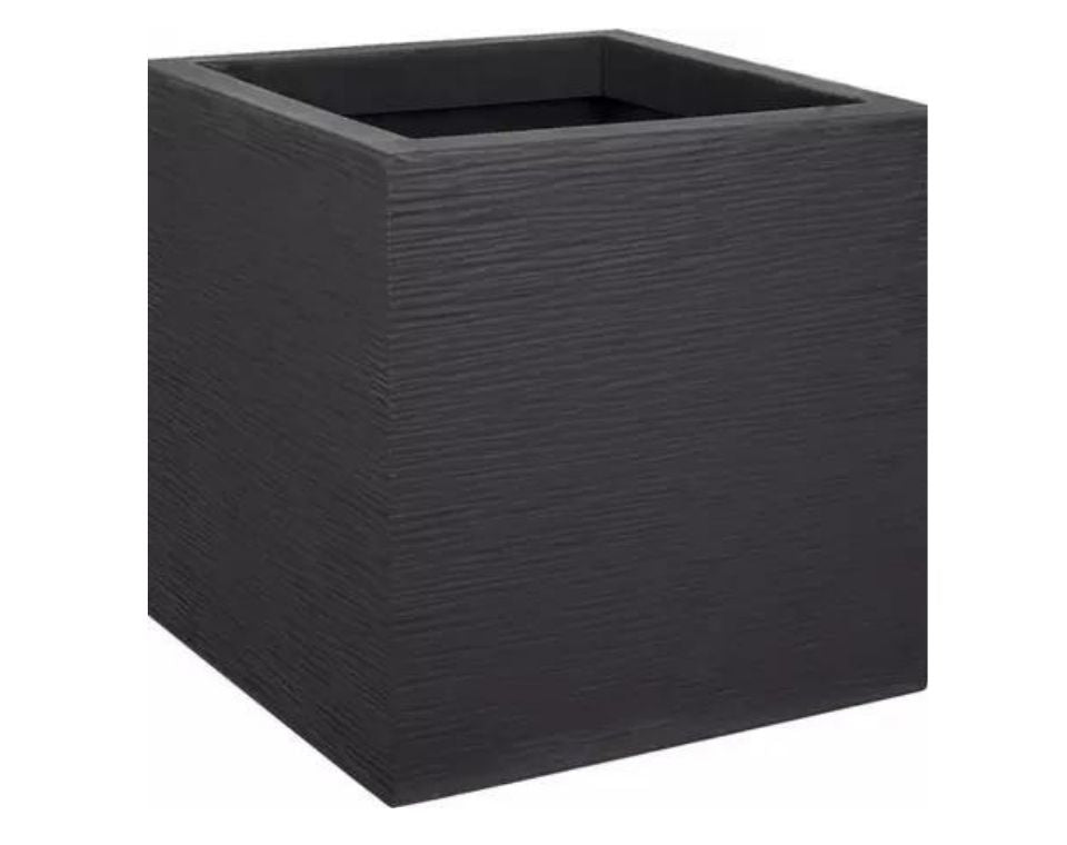 אדנית פסים | מידות 29.5X29.5X29.5 | אפור כהה