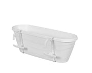 אדנית מעקה עדן | 50 ס״מ | בעלת תחתית אינטגרלית | לבן