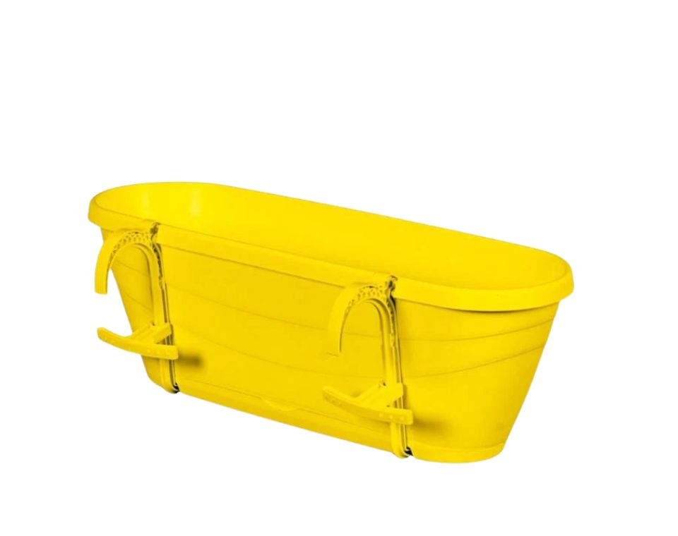 אדנית מעקה עדן | 50 ס״מ | בעלת תחתית אינטגרלית | צהוב