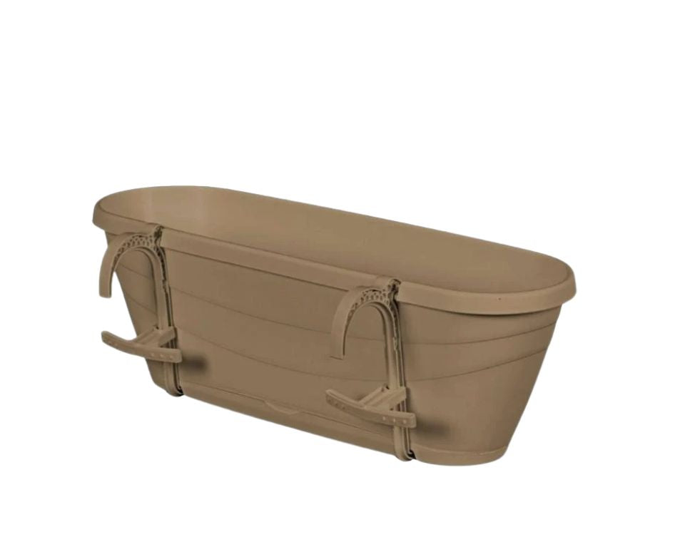 אדנית מעקה עדן | 50 ס״מ | בעלת תחתית אינטגרלית | חאקי