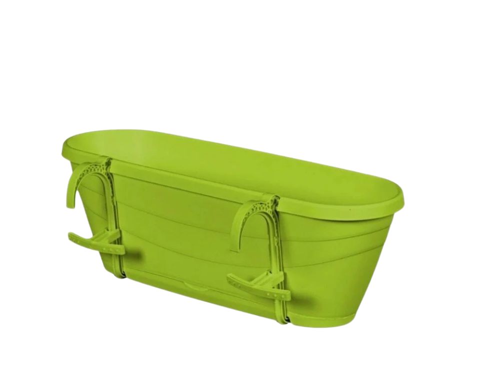 אדנית מעקה | 60 ס״מ | בעלת תחתית אינטגרלית | ירוק בהיר