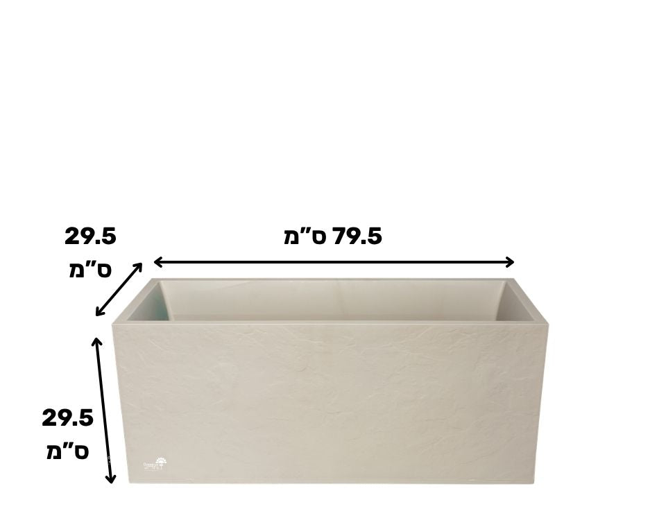 אדנית אבן | 79.5X29.5X29.5 | בז' של EDA – מבט מקרוב על הפרטים