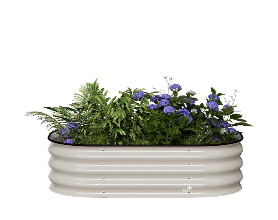 אדנית מתכת מוגבהת | 105x60x28 ס"מ | קרם