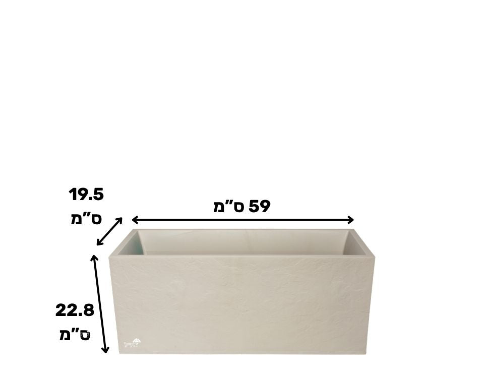 אדנית דמוי אבן | מידות 59X19.5X22.8 | בז' של EDA – מבט מקרוב על הפרטים