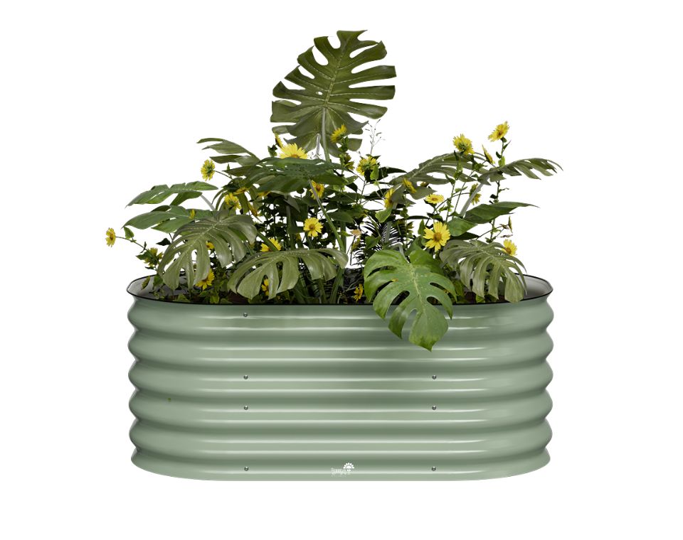 אדנית מתכת מוגבהת | 105x60x43 ס"מ | ירוק