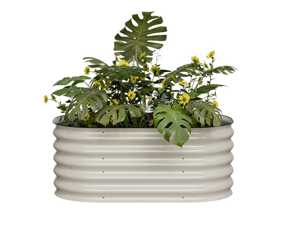 אדנית מתכת מוגבהת | 105x60x43 ס"מ | קרם