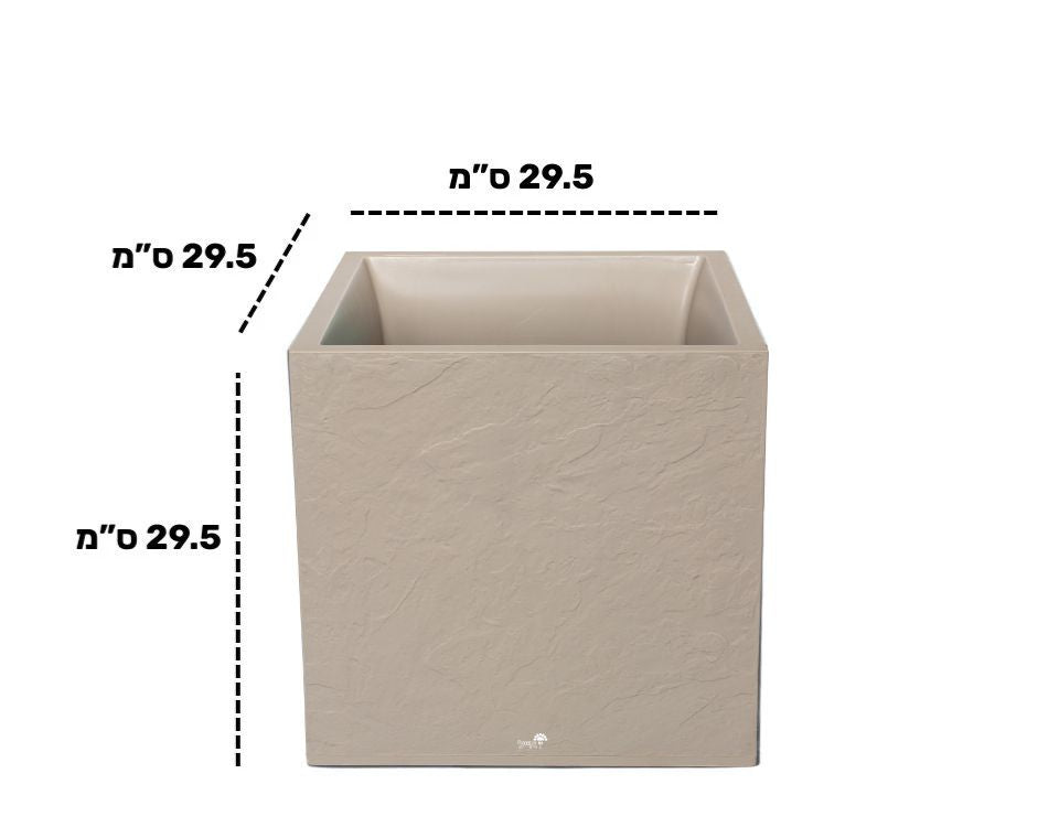 אדנית דמוי אבן | מידות 29.5X29.5X29.5 | בז של EDA – מבט מקרוב על הפרטים