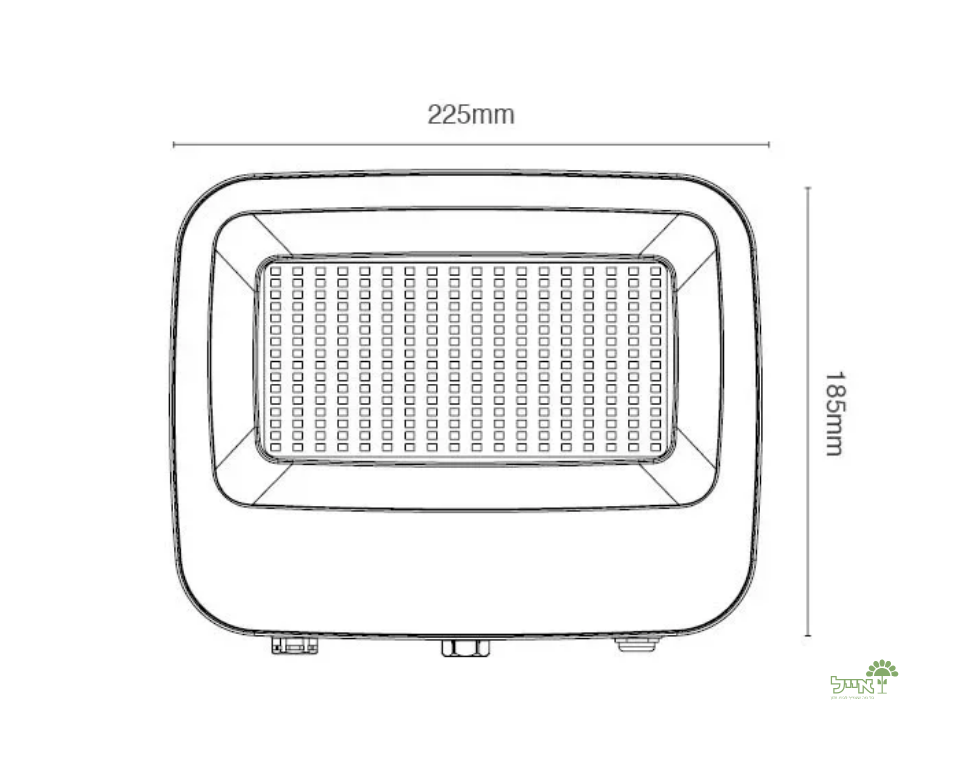 פנס הצפה 4 ב-1 F-PLAY |  צבע שחור | eurolux | 100W | 3/4/6K