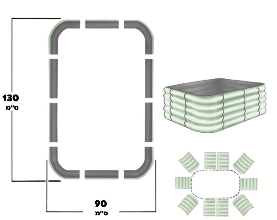 אדנית מודולרית גובה 40 ס"מ | צבע שחור | 6 ב -1 צורות לבחירה | BIRDIES