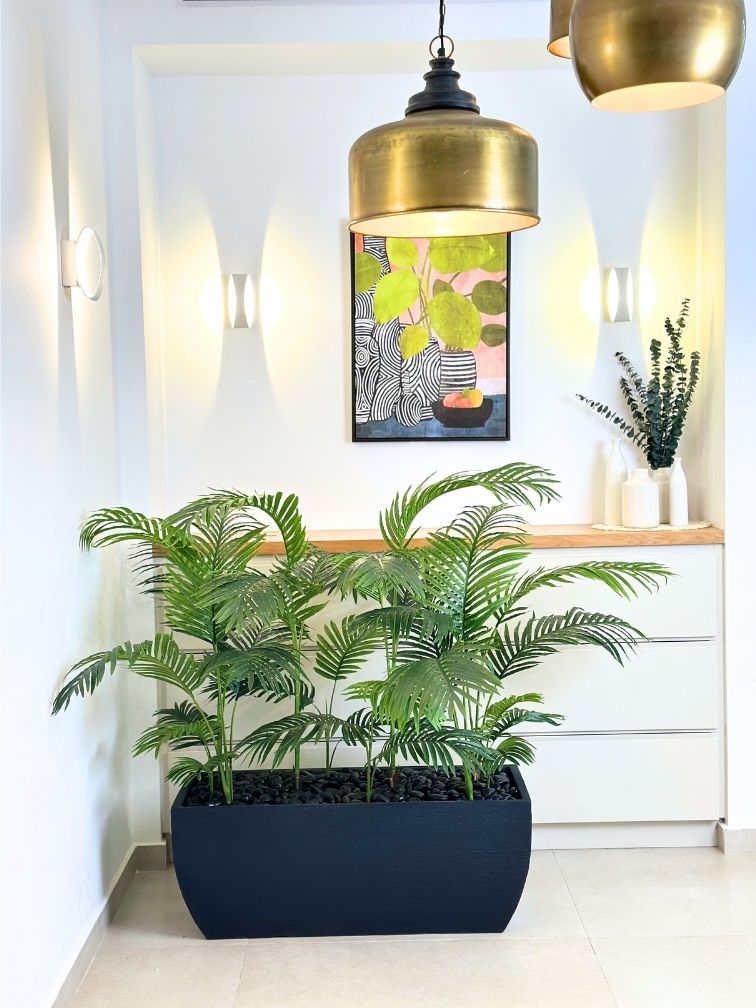 עציץ מלאכותי דקל | באדנית גונדולה גדולה | גובה 1.30 מטר