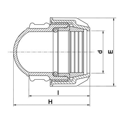 אביזר קצה 25 מ״מ | סדרת סילבר
